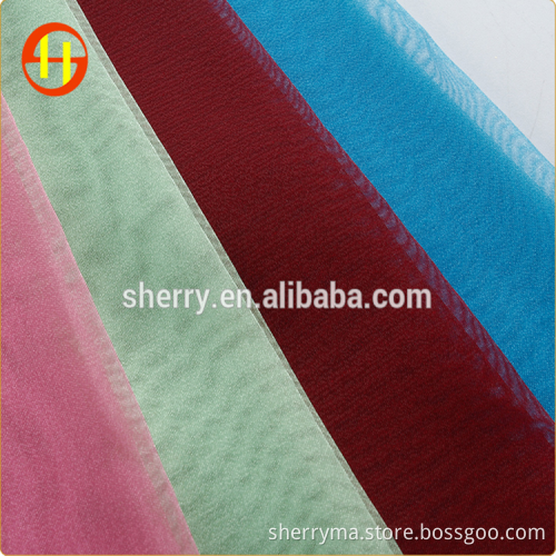 Garment polyester stiff organza fabric for wedding dress